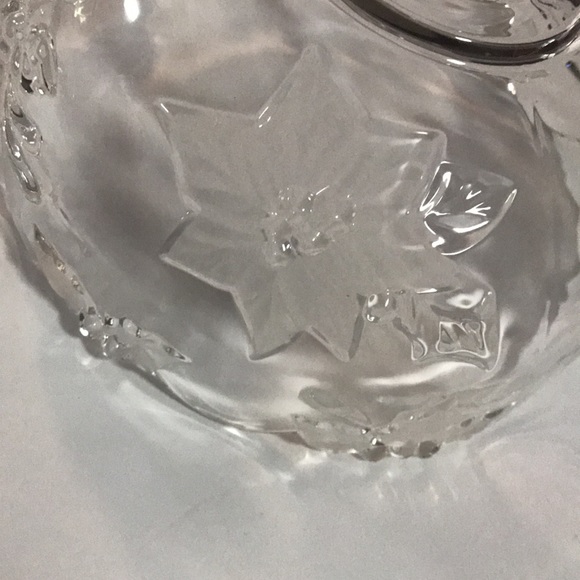 Mikasa Crystal Poinsettia Serving Bowl West Germany - Picture 2 of 12